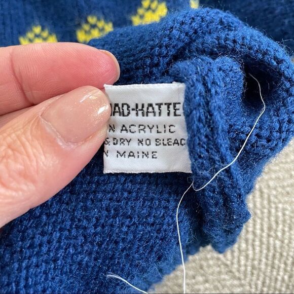 Vintage 80s Maine Mad Hatter Hearts Flowers Sweater 18m 2T - Picture 5 of 6